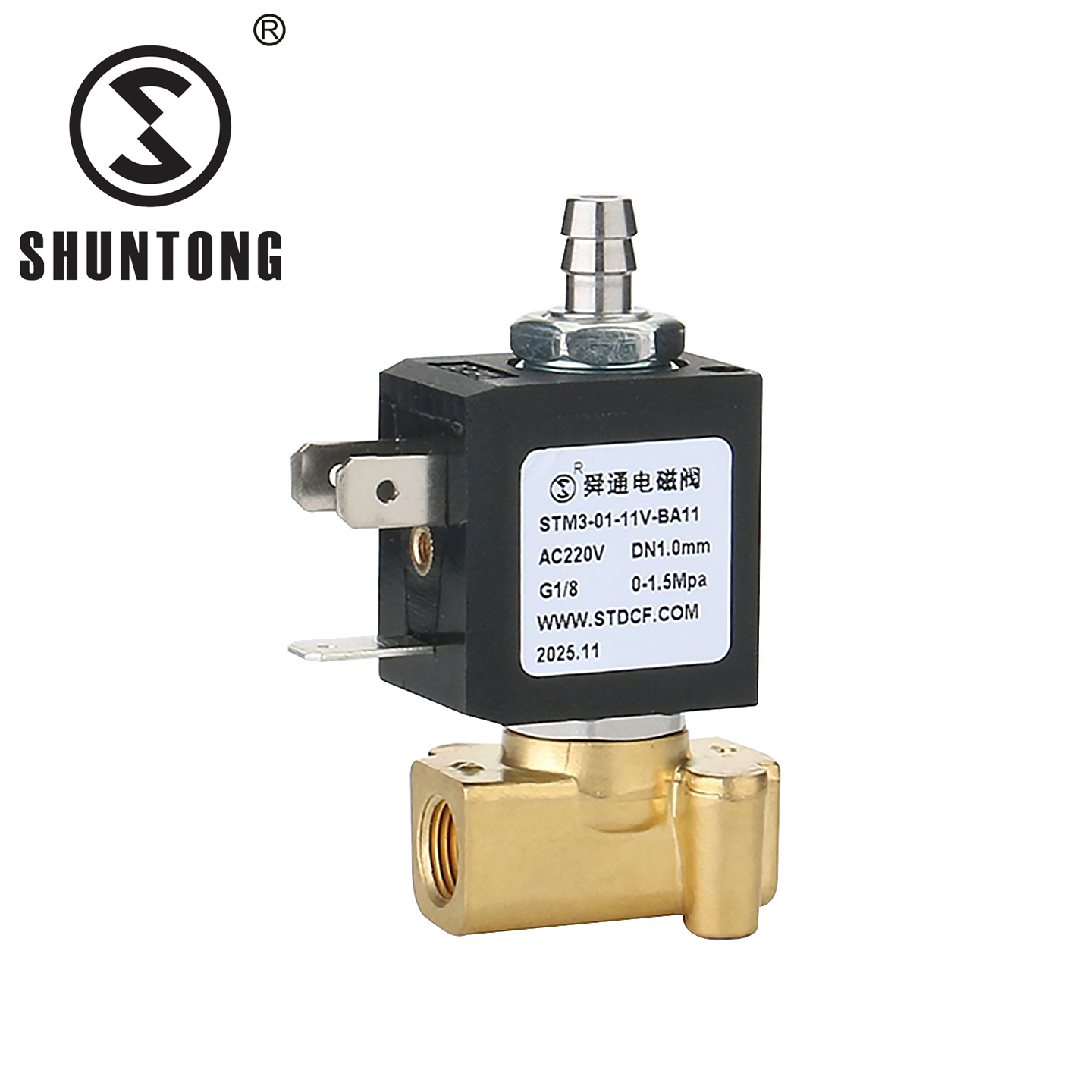 STM3黄铜三通电磁阀